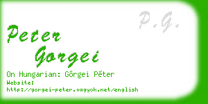 peter gorgei business card